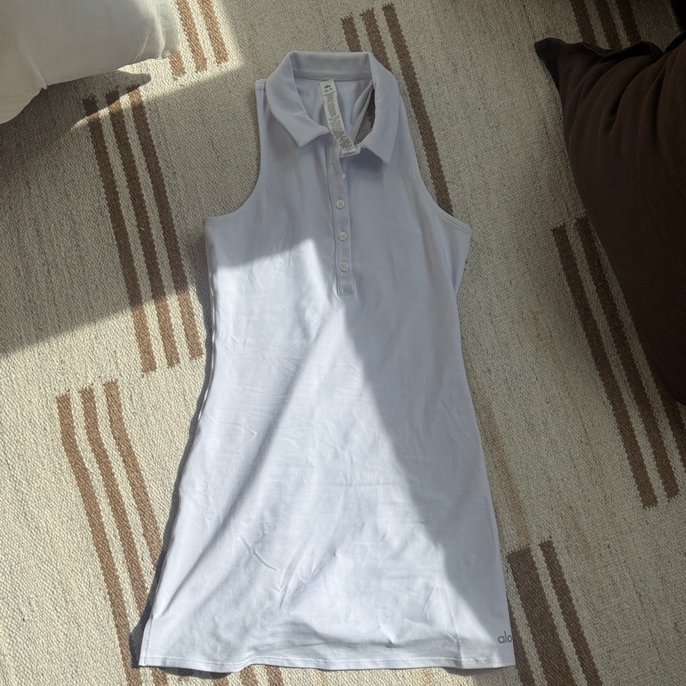 ALO Yoga Sleeveless Polo Tank Dress - Light Lavender